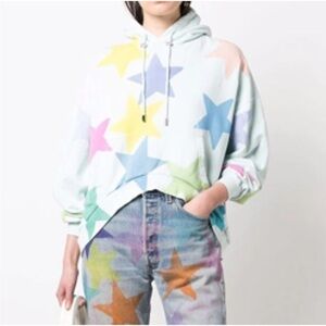 Collina Strada Star-Print Cotton Hoodie